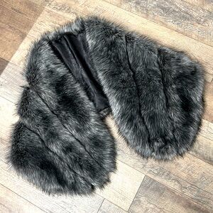 Faux fur shawl cape winter scarf one size